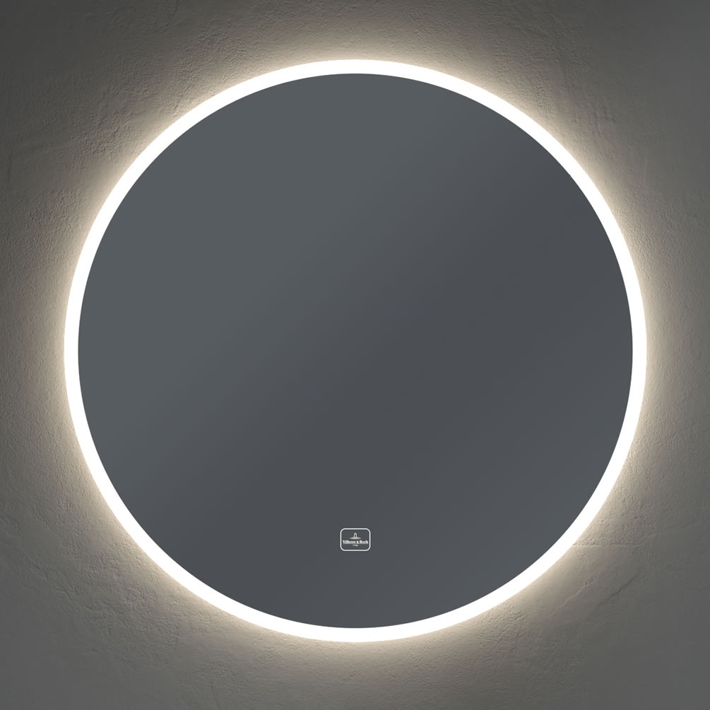 Lifestyle image of Villeroy & Boch More to See Lite+ 650mm Round LED Mirror